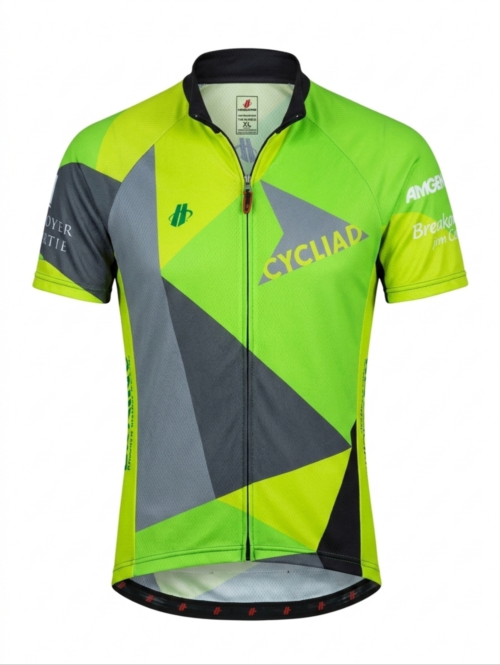 Hincapie Cycliad Womens XL Cycling Jersey Neon Green Full Zip Road Bike Shirt